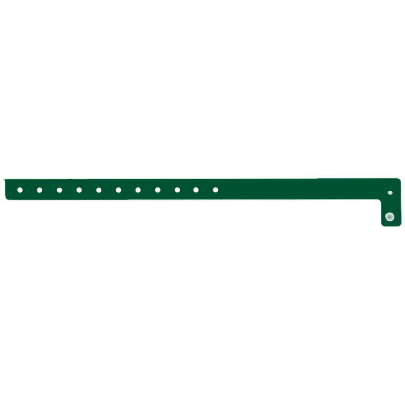 Vinyl slim wristband shown in forest green