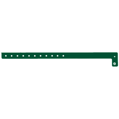Vinyl slim wristband shown in forest green