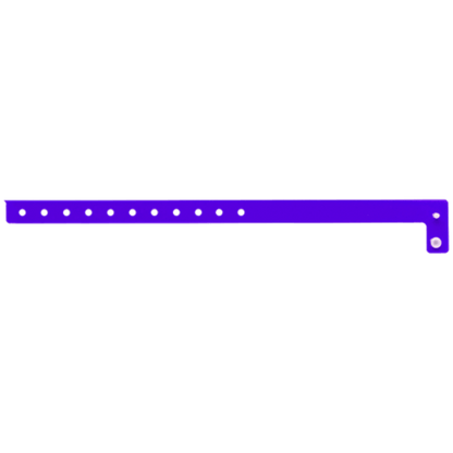 Vinyl slim wristband shown in purple