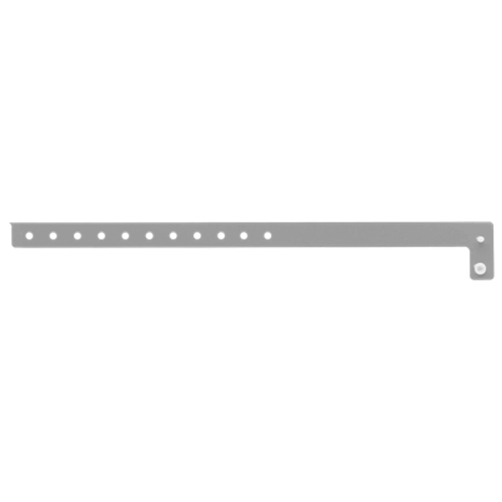 vinyl slim wristband in silver - shown in round