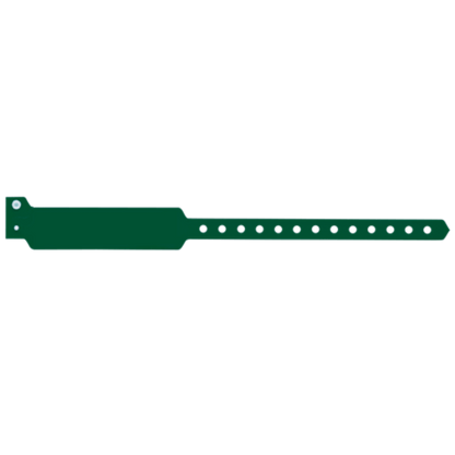 Wide face vinyl solid wristbands in forest green