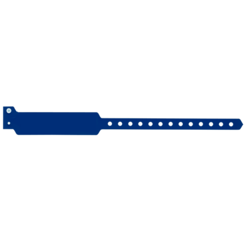Wide face vinyl solid wristbands in navy blue