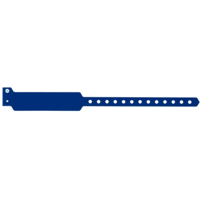 Wide face vinyl solid wristbands in navy blue