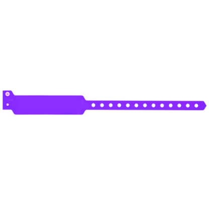 Wide face vinyl solid wristbands in purple