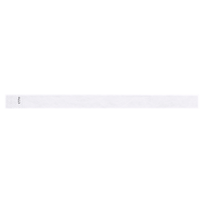 solid tyvek wristband in white