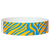Wristband with blue and orange zebra pattern 