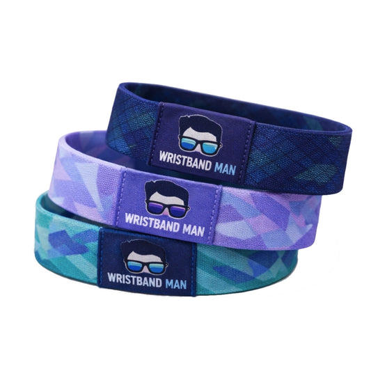 elastic fabric wristbands in various styles