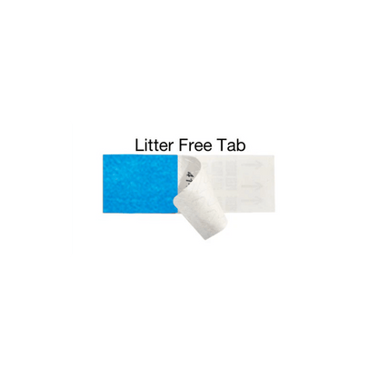 tab free adhesive closure for tyvek 1" litter free wristbands in neon blue