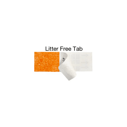showing the tab free adhesive in neon orange