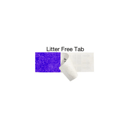 tyvek 1" Litter Free wristband showing the adhesive tab free closure in purple