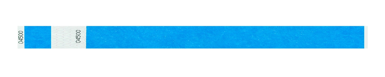 tyvek 3/4" detachable stub wristband neon blue