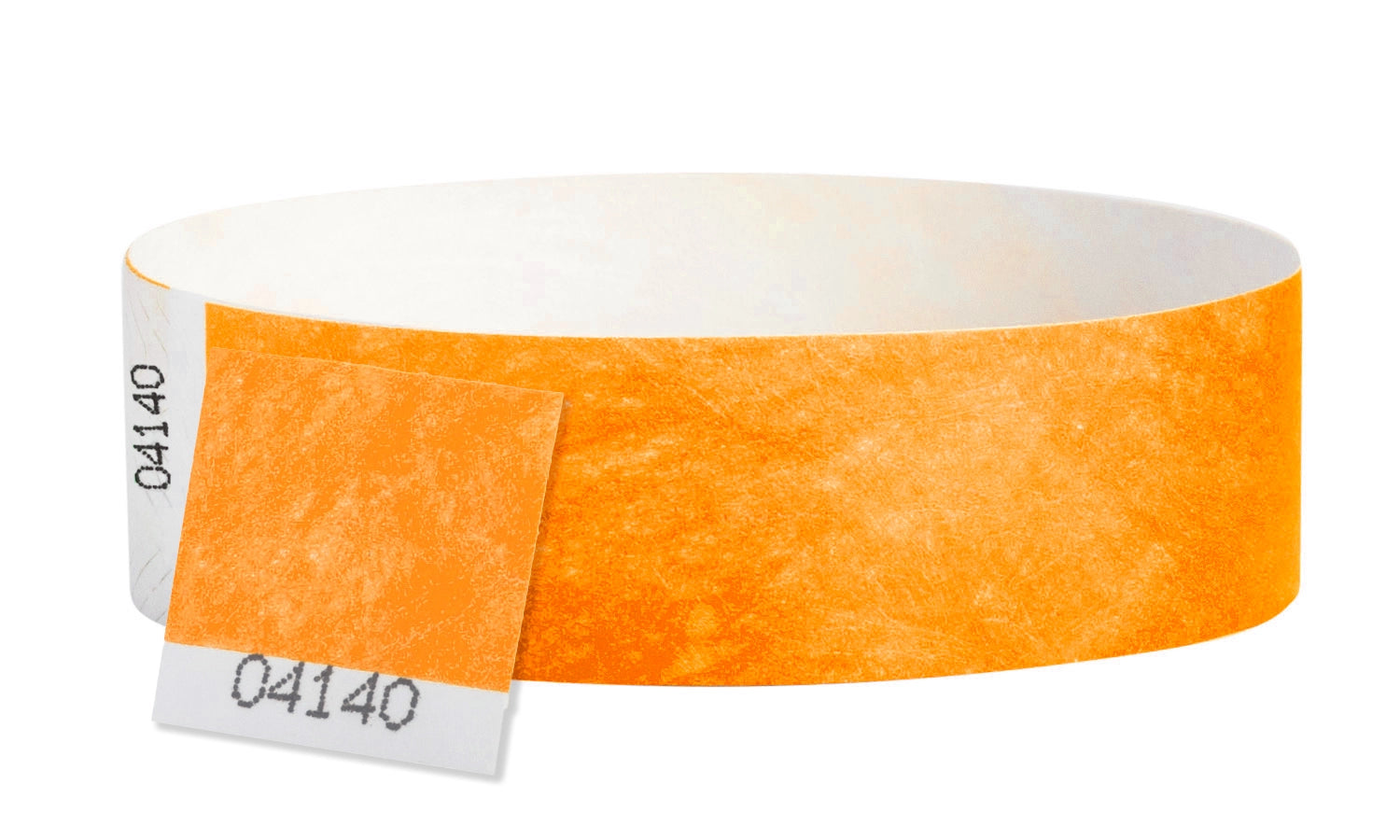 tyvek 3/4" detachable stub wristband neon orange