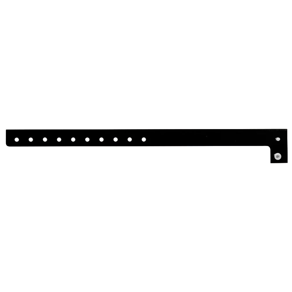 Plastic regular wristband in black - flat version shown 