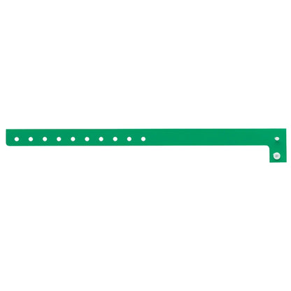 Plastic regular wristband in pantone green - flat version shown 