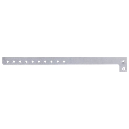 Plastic regular wristband in silver - flat version shown 