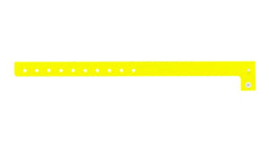 Custom Regular Plastic Wristbands Neon Yellow