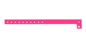 Custom Regular Plastic Wristbands Neon Pink