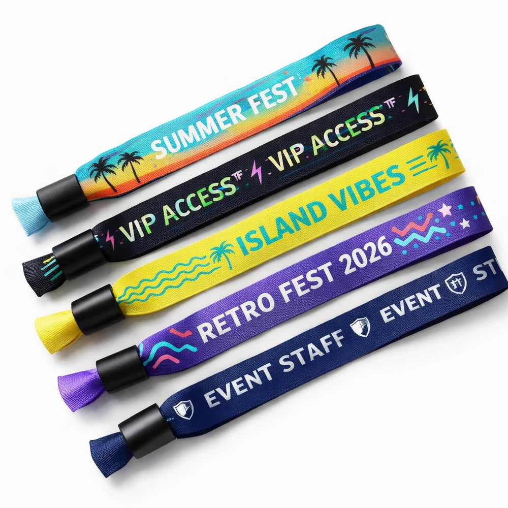 polyester sublimation cloth wristbands with different prints