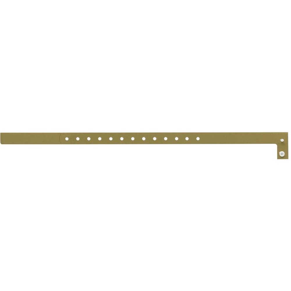 Plastic slim wristband in gold - flat version shown 