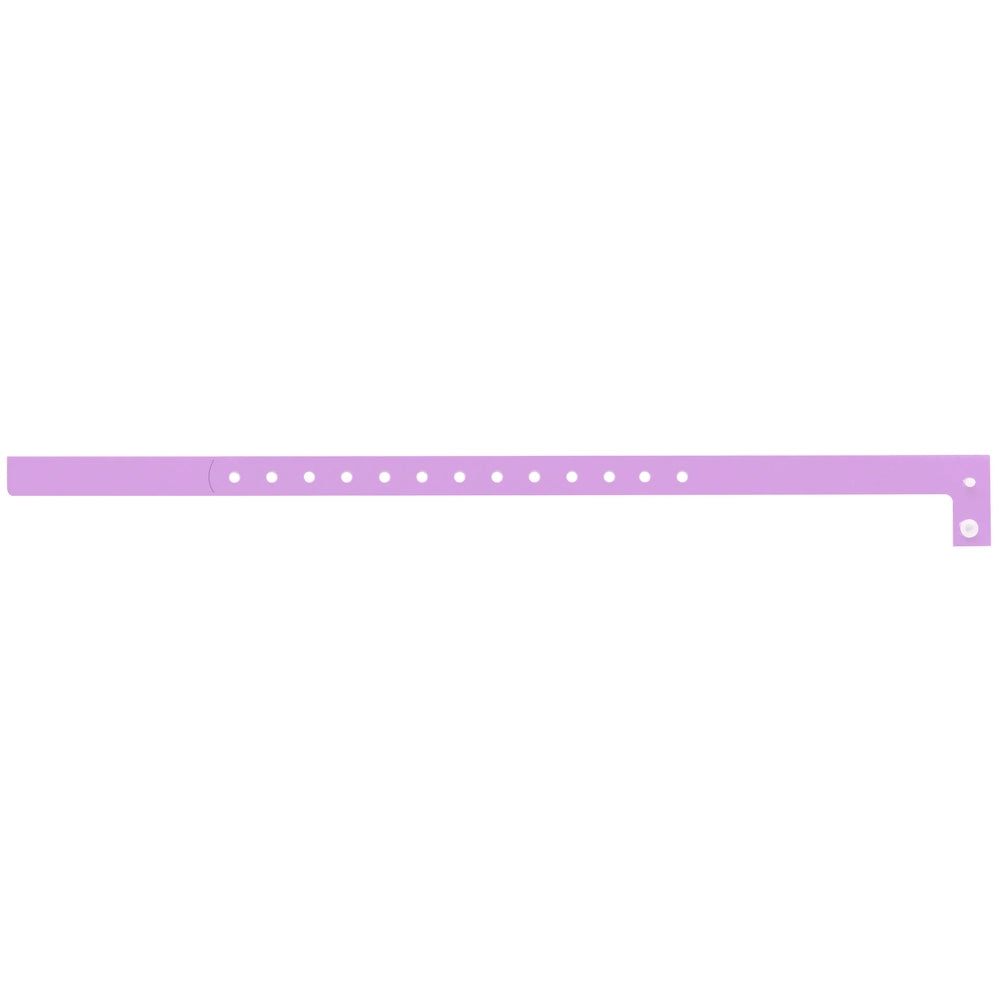 Plastic slim wristband in lavender - flat version shown 