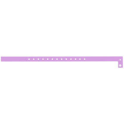 Plastic slim wristband in lavender - flat version shown 