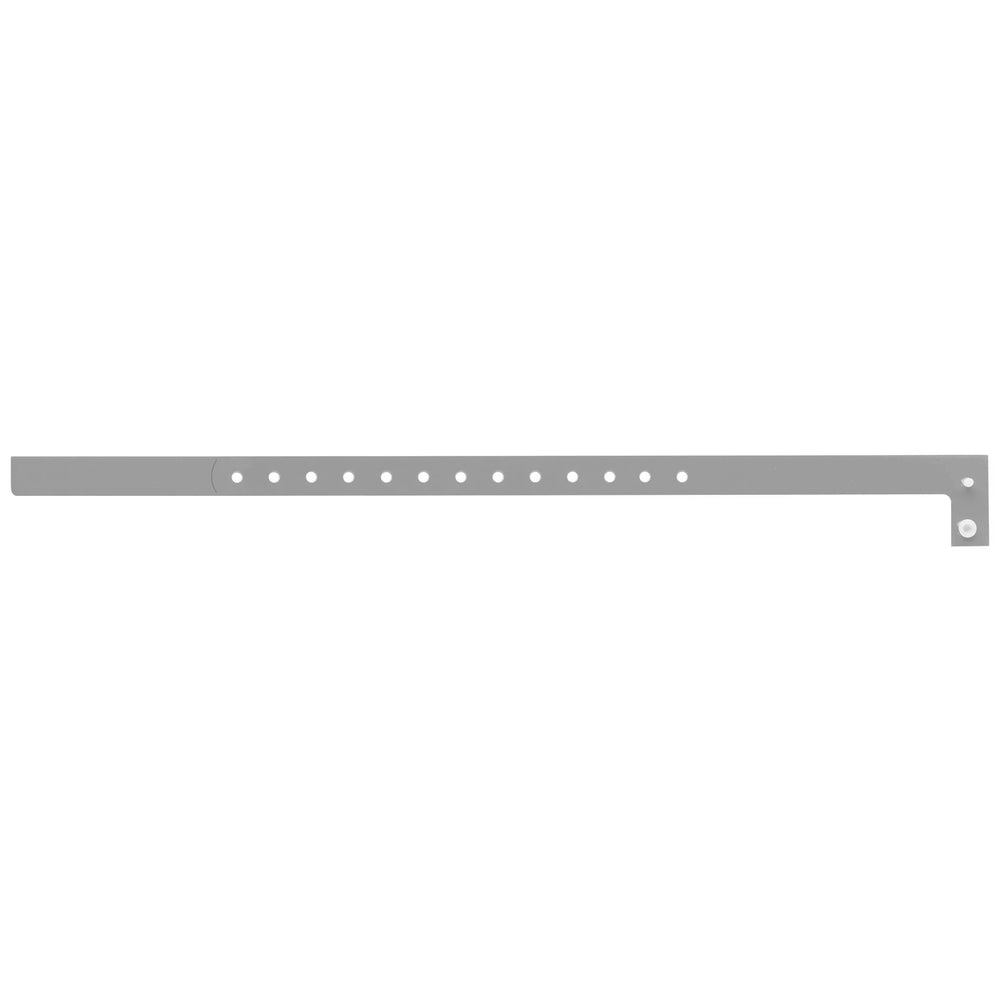 Plastic slim wristband in silver - flat version shown 