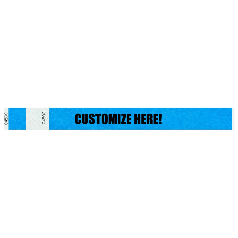 Custom - Detachable Stub - 1" Tyvek® Wristbands