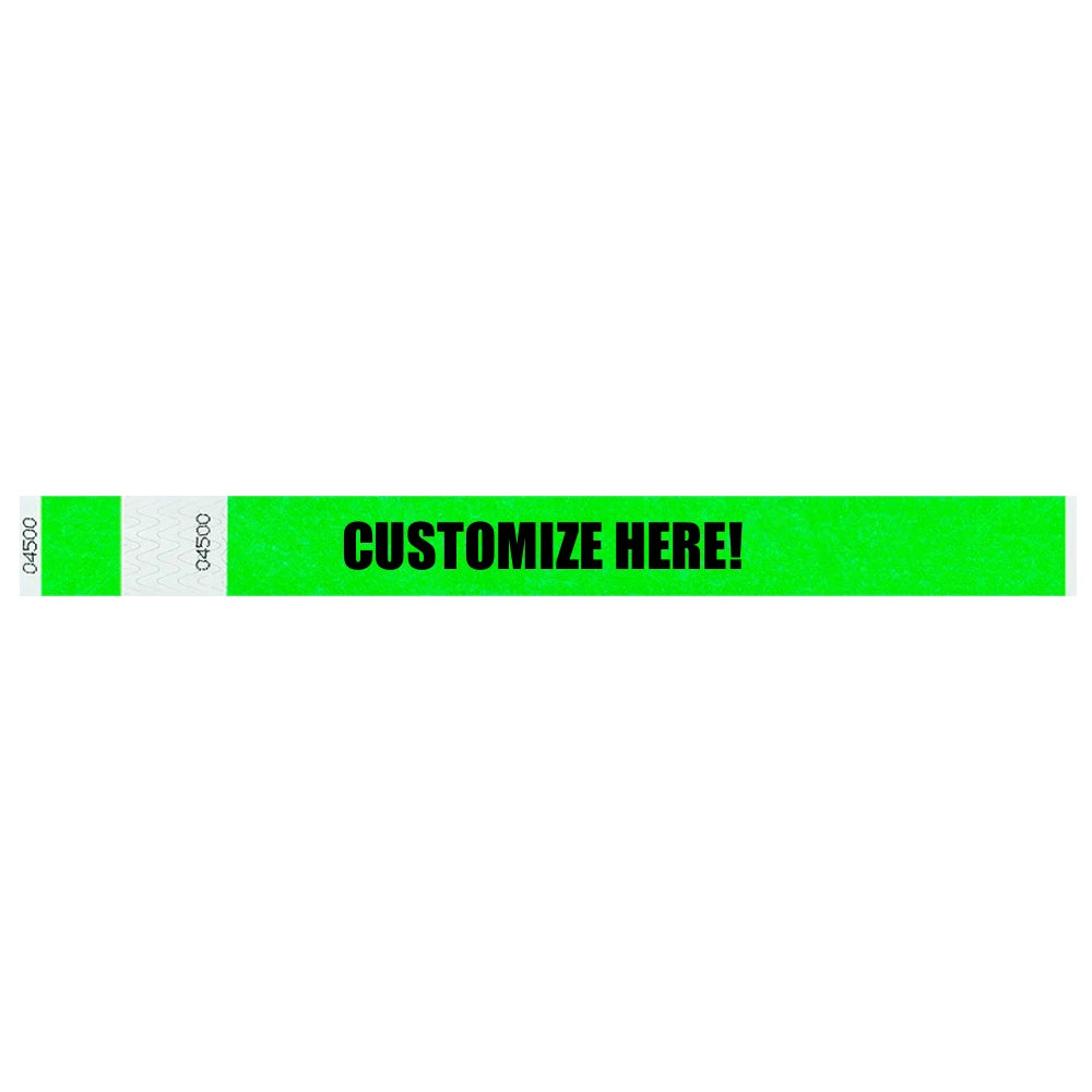 Custom - Detachable Stub - 1" Tyvek® Wristbands