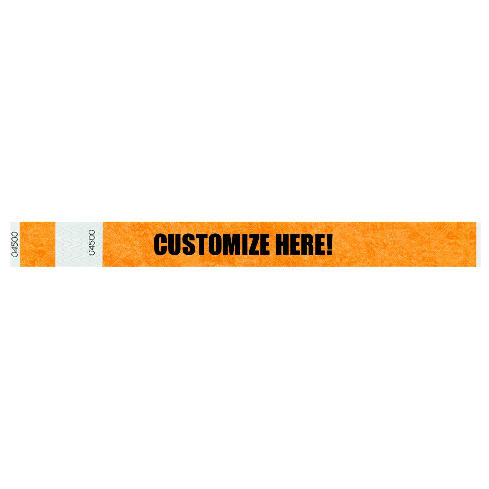 Custom - Detachable Stub - 1" Tyvek® Wristbands