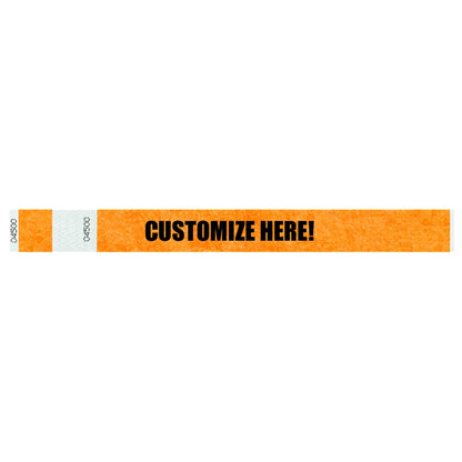 Custom - Detachable Stub - 1" Tyvek® Wristbands