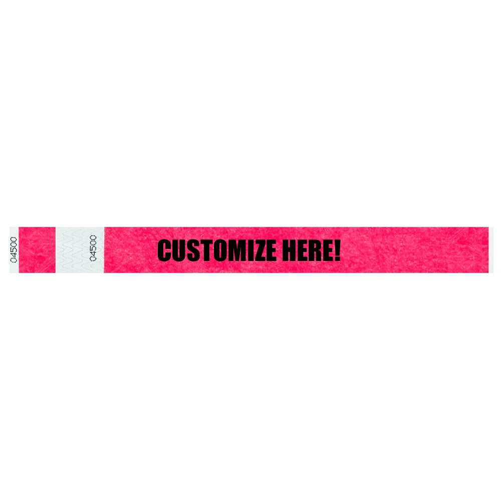 Custom - Detachable Stub - 1" Tyvek® Wristbands
