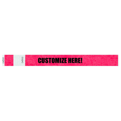 Custom - Detachable Stub - 1" Tyvek® Wristbands