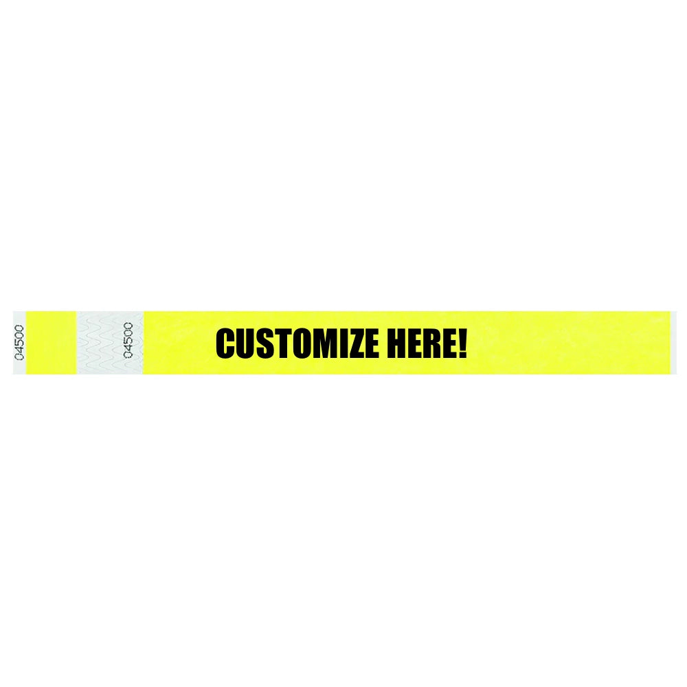 Custom - Detachable Stub - 1" Tyvek® Wristbands