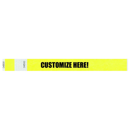 Custom - Detachable Stub - 1" Tyvek® Wristbands