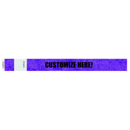Custom - Detachable Stub - 1" Tyvek® Wristbands