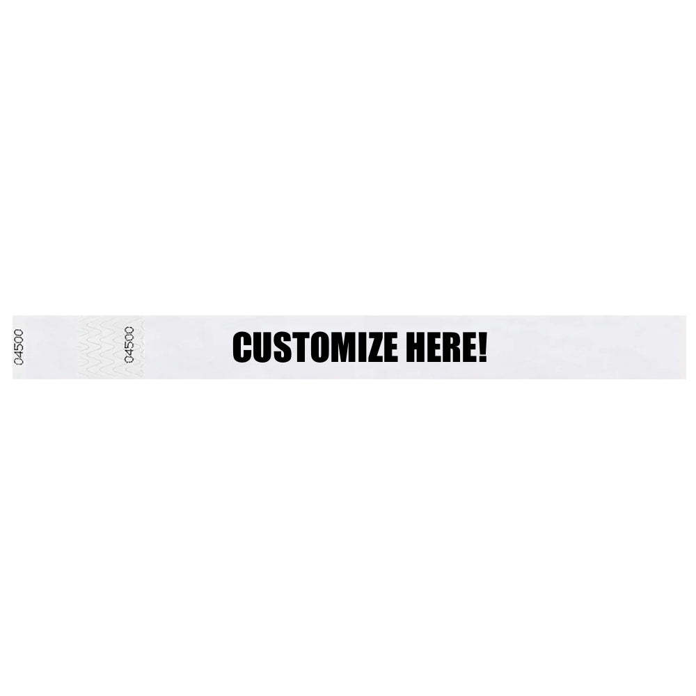 Custom - Detachable Stub - 1" Tyvek® Wristbands