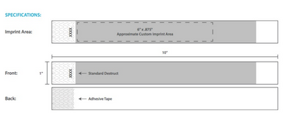 custom 1" tyvek wristbands - artwork template