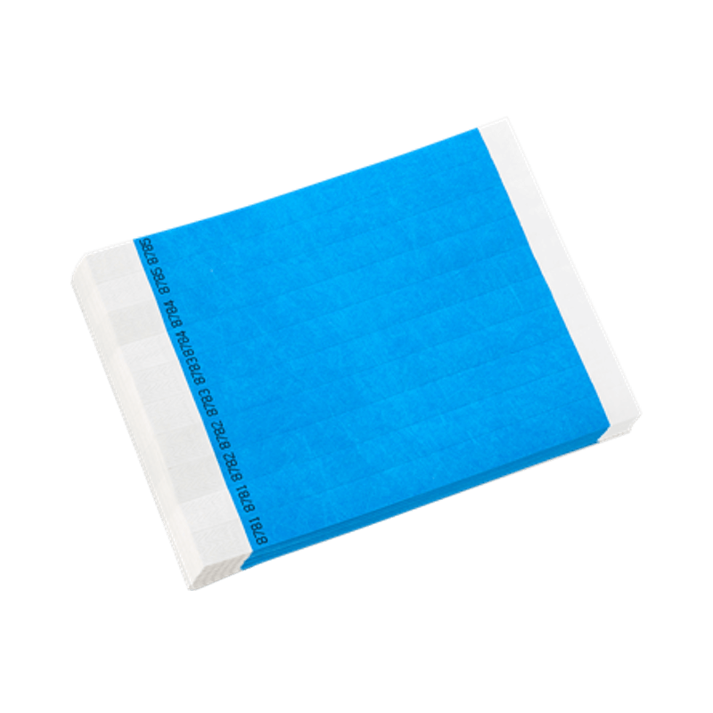 tyvek 3/4" solid wristband duplicate numbers in neon blue