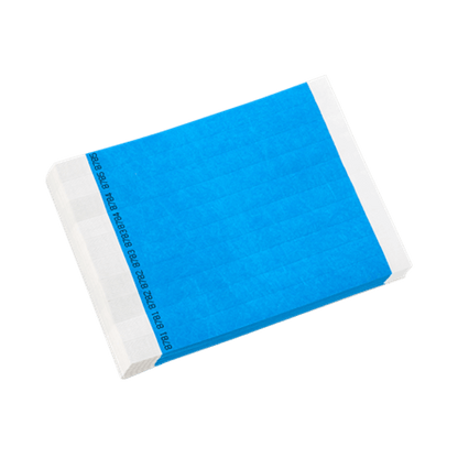 tyvek 3/4" solid wristband duplicate numbers in neon blue