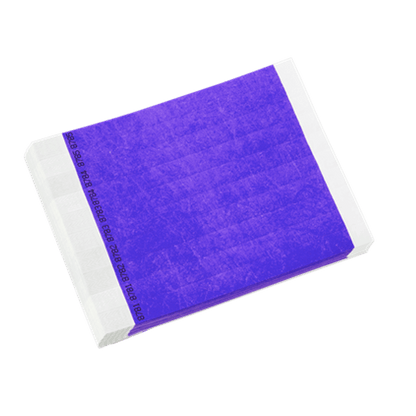 tyvek 3/4" solid wristband duplicate numbers in purple