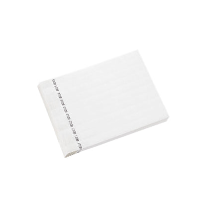 duplicate number sets in white tyvek 3/4" wristbands - shown in sheets of 10 