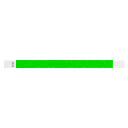 solid tyvek wristband in neon green