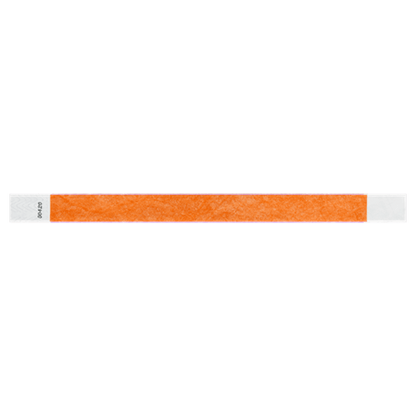 solid tyvek wristband in neon orange