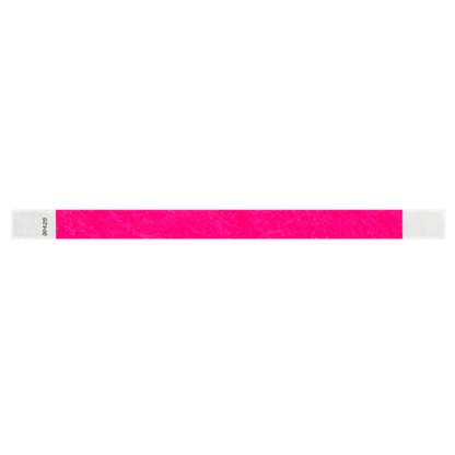 solid tyvek wristband in neon pink