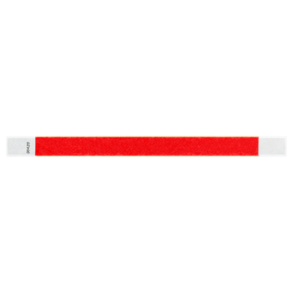 solid tyvek wristband in neon red