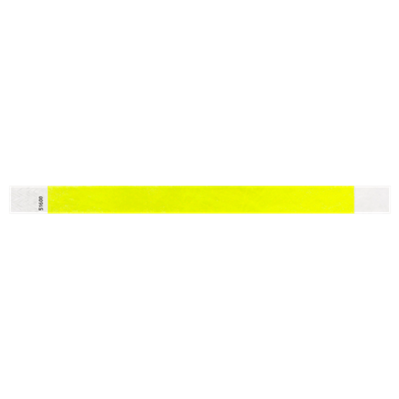 solid tyvek wristband in neon yellow