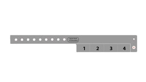 Vinyl Wristbands - 4 Tab Silver