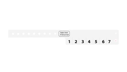 Vinyl Wristbands - 7 Tab white