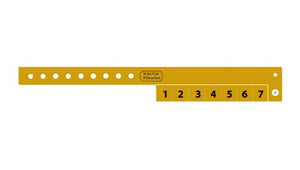 Vinyl Wristbands - 7 Tab Gold