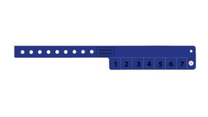 Vinyl Wristbands - 7 Tab Navy Blue